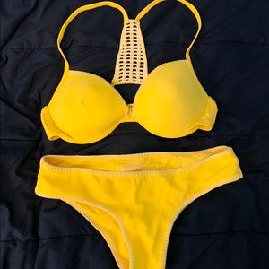 Victoria’s Secret Yellow Crochet Bikini Set